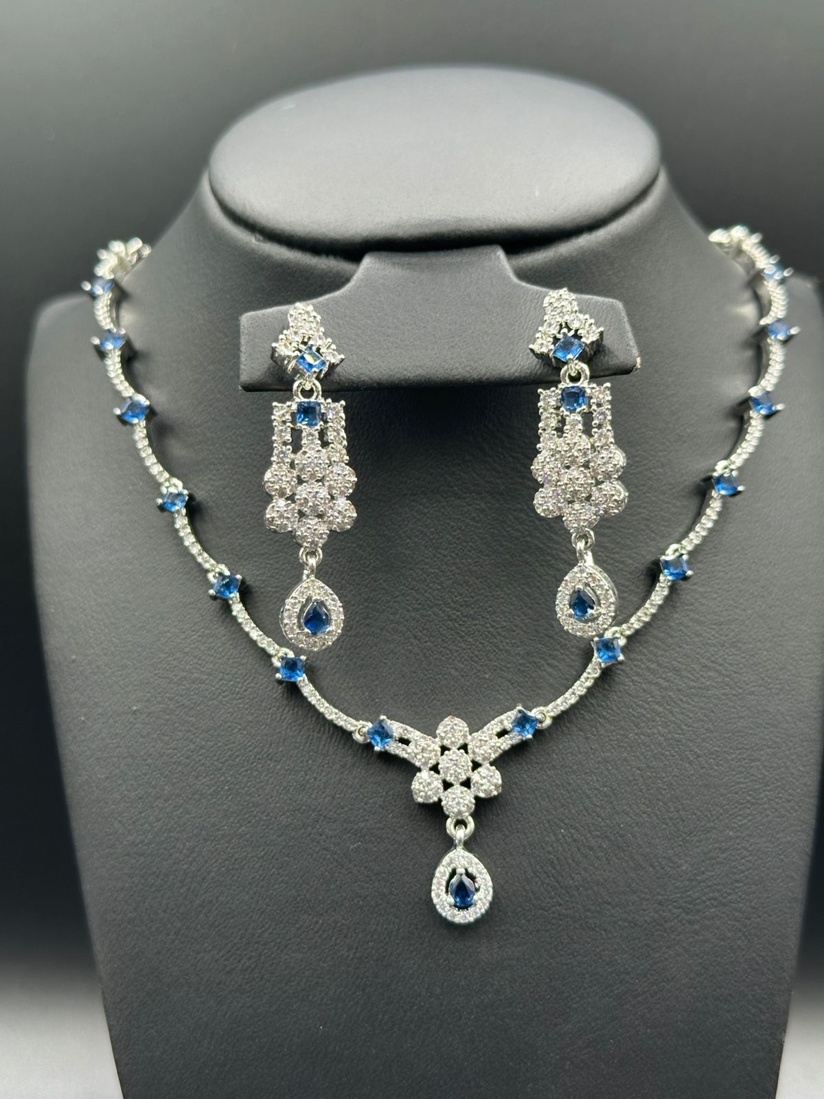 Radiant Blue Sapphire Necklace