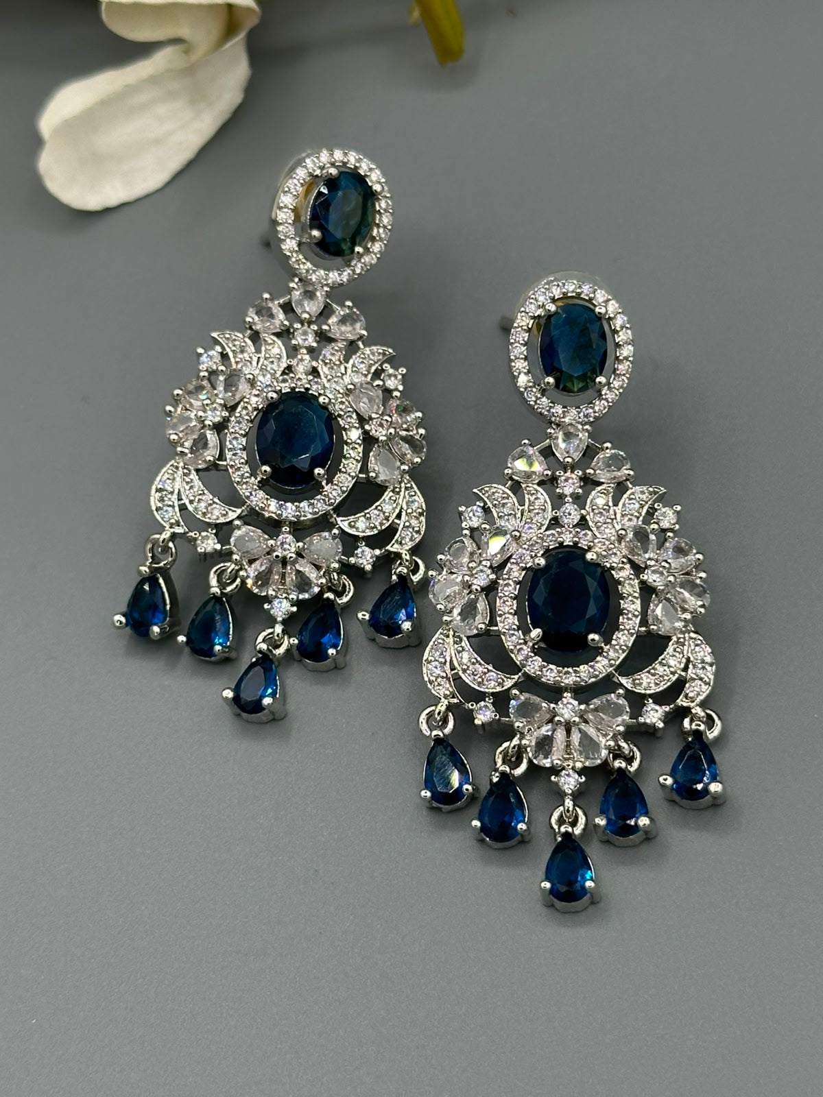 Blue Sapphire Statement Earing