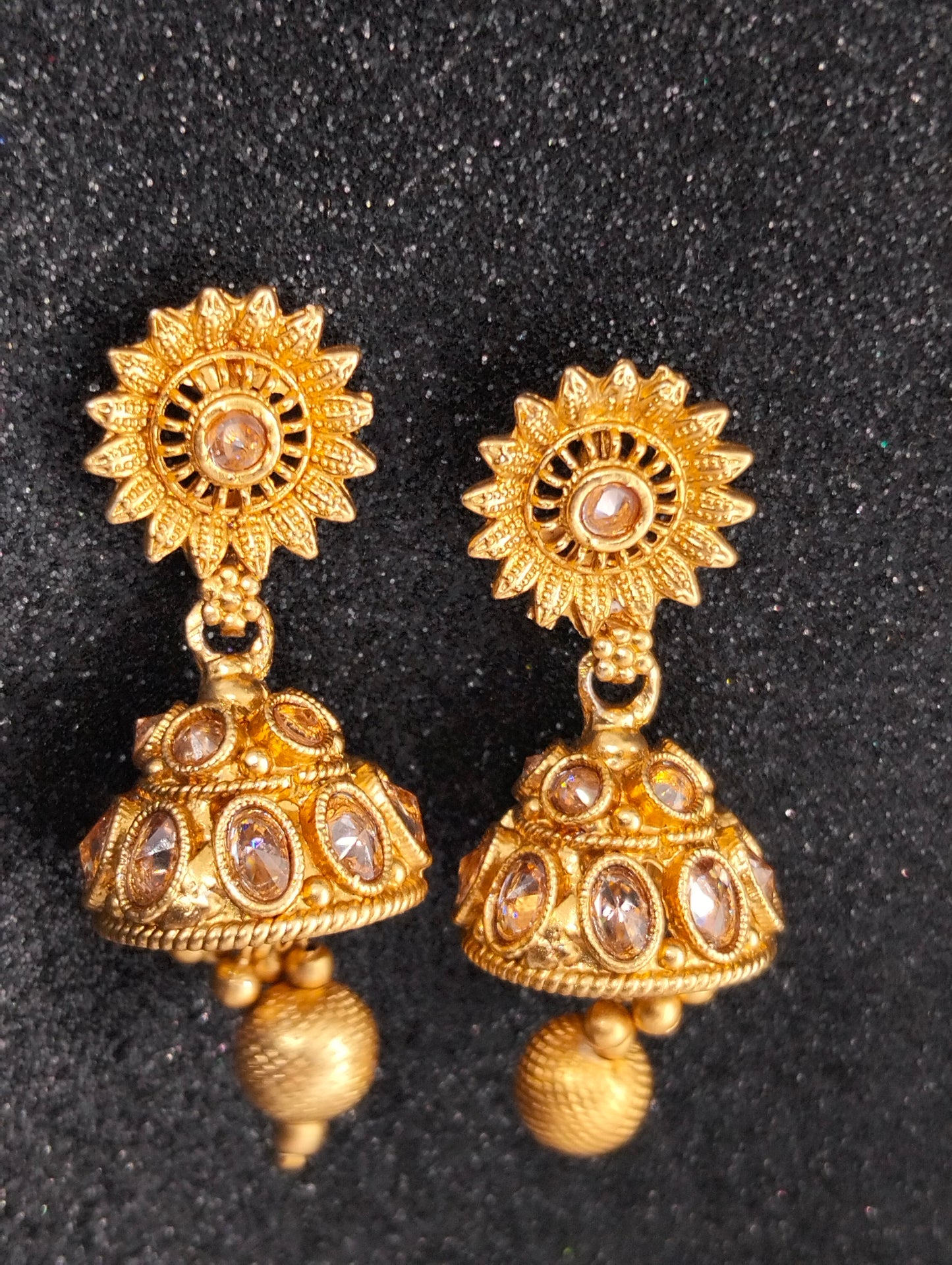 Indian golden jhumki's