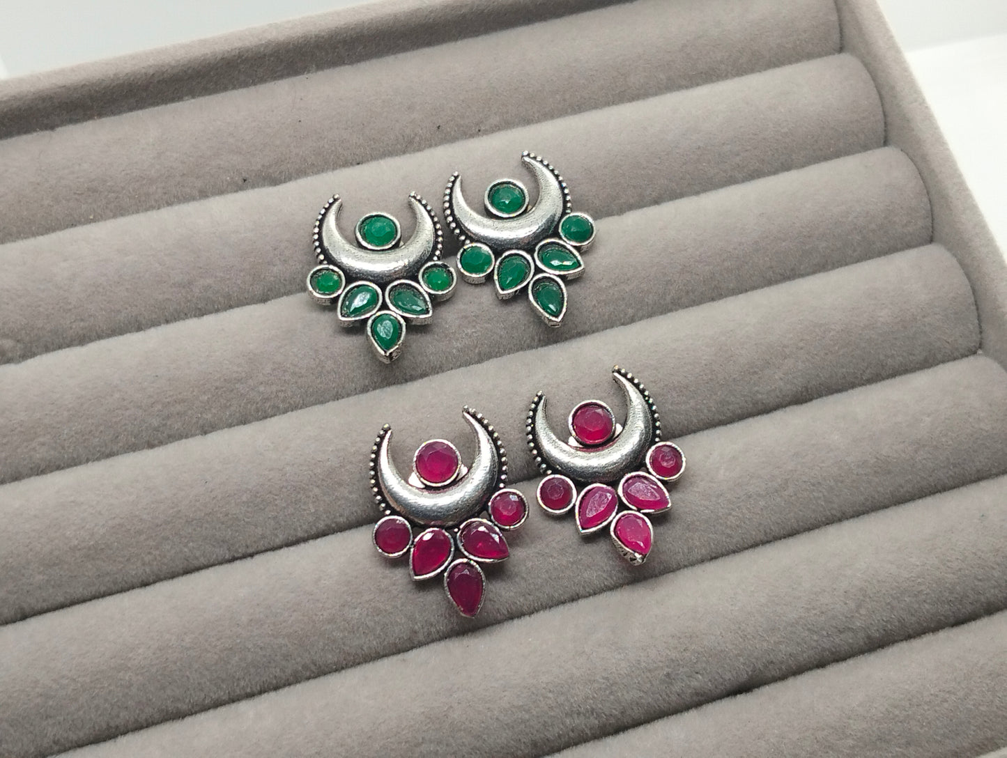 Oxidized handmade brass Stud