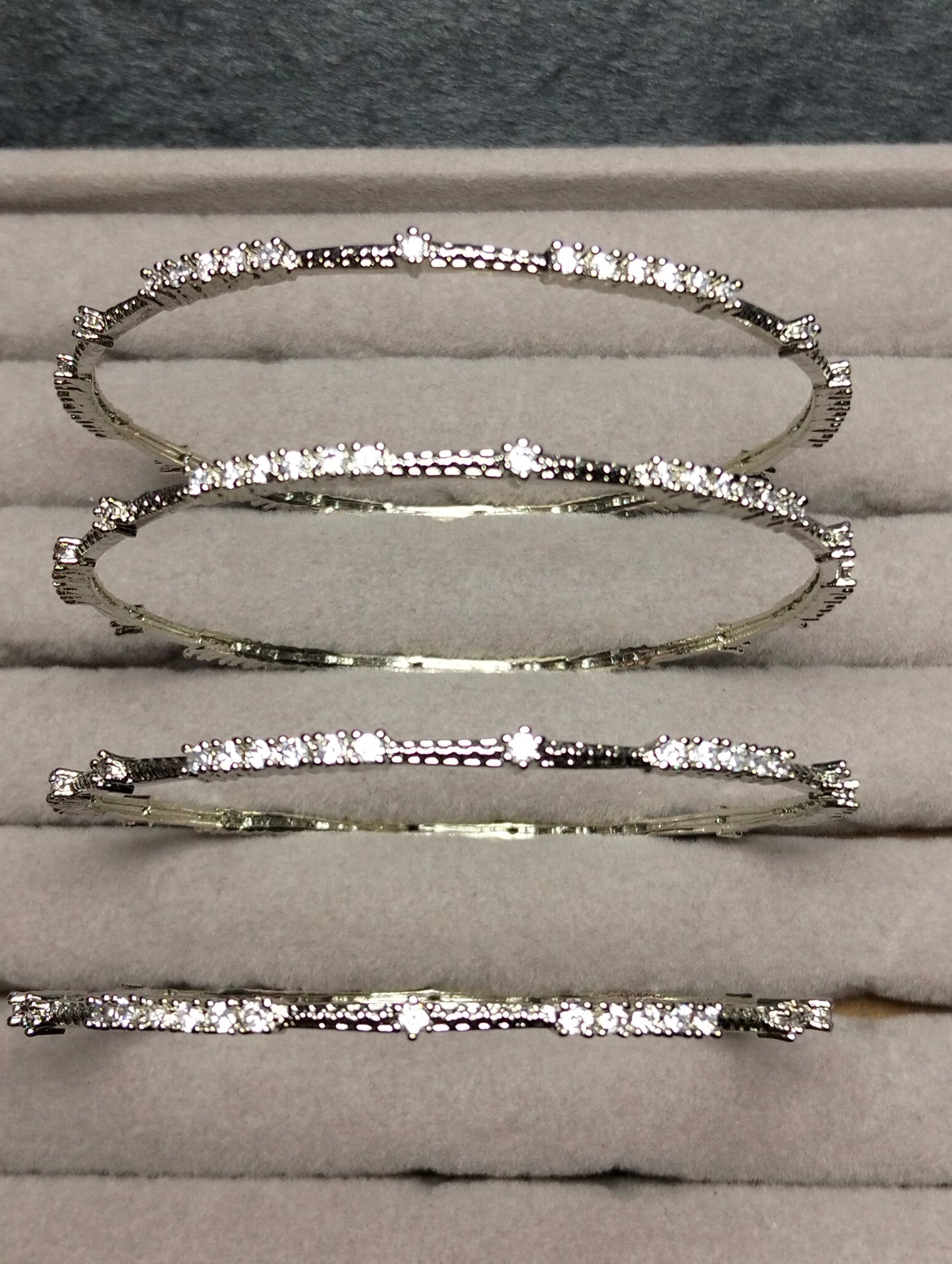 Trendy kangania silver rhodium plated with semi precious stones