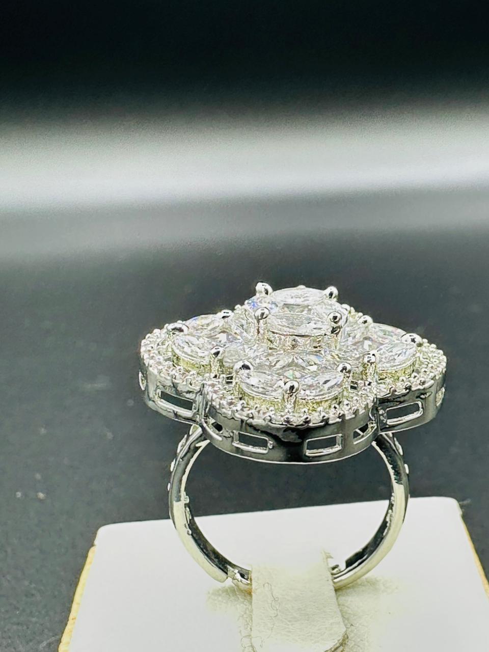 Silver Plated Four-Leaf Statement Piece