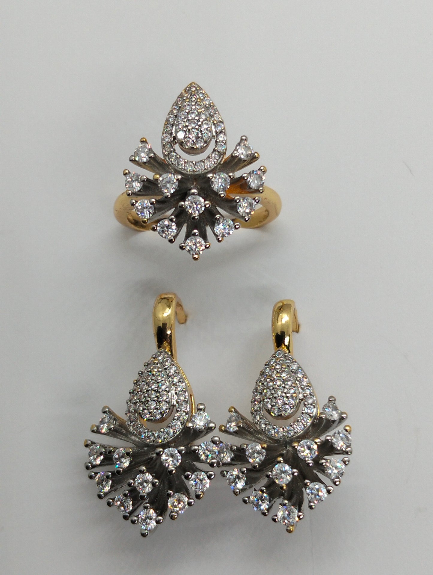 Two toned Set with Cubic Zircon