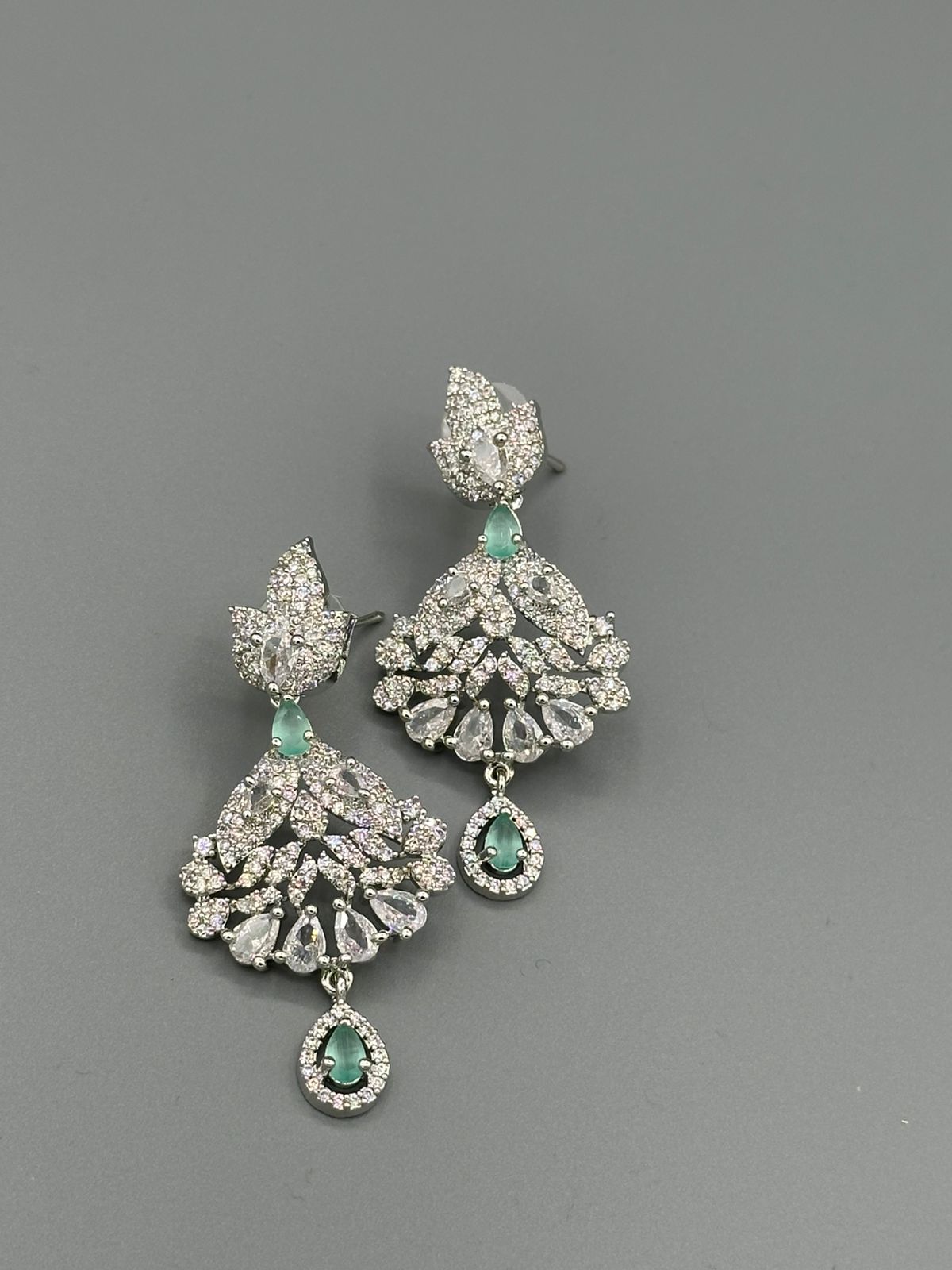 Mint Green Stone One Carat Earring