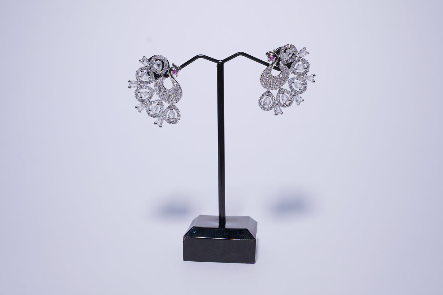 Peacock Stud with American Diamonds