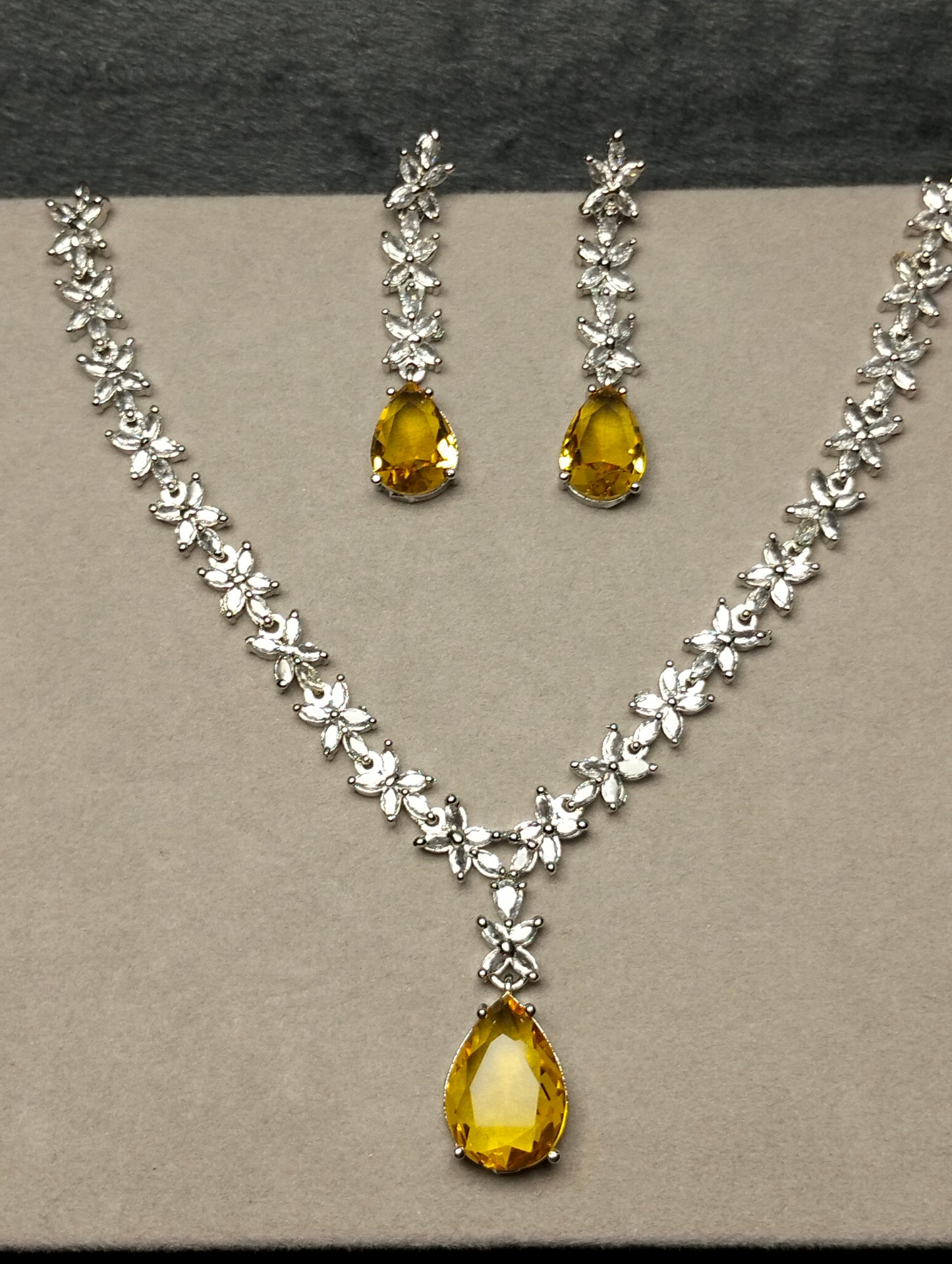 Champagne silver rhodium plated set