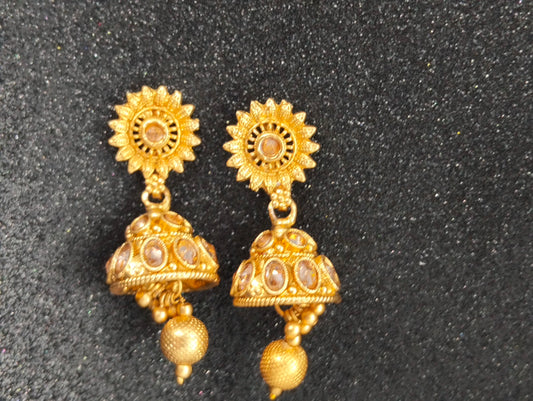 Indian golden jhumki's