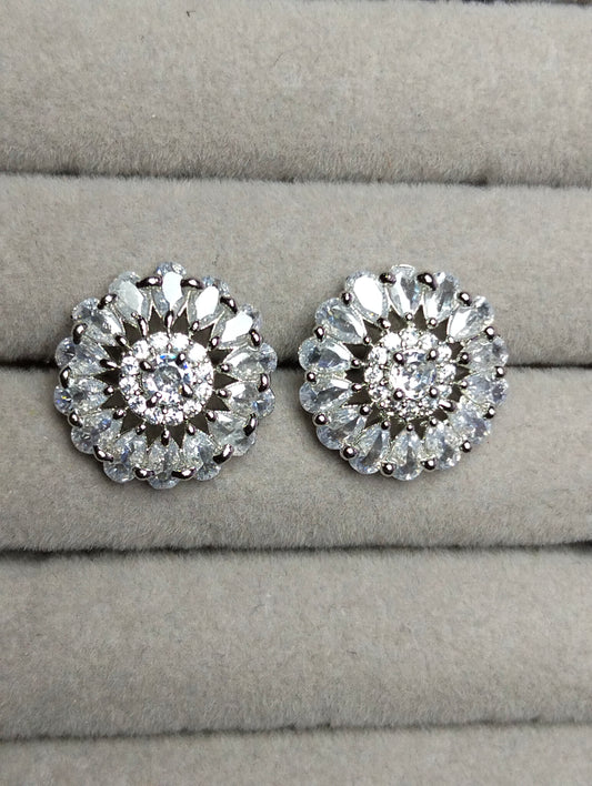 Radiant Luster | Rhodium-Plated Sterling Silver Studs