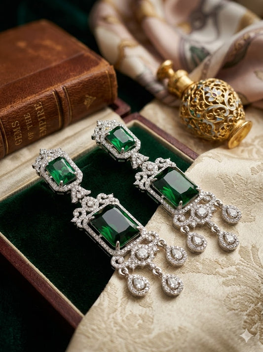 The Signature Sparkle | 1.00ct Cushion Cut Silver Statement Earrings
