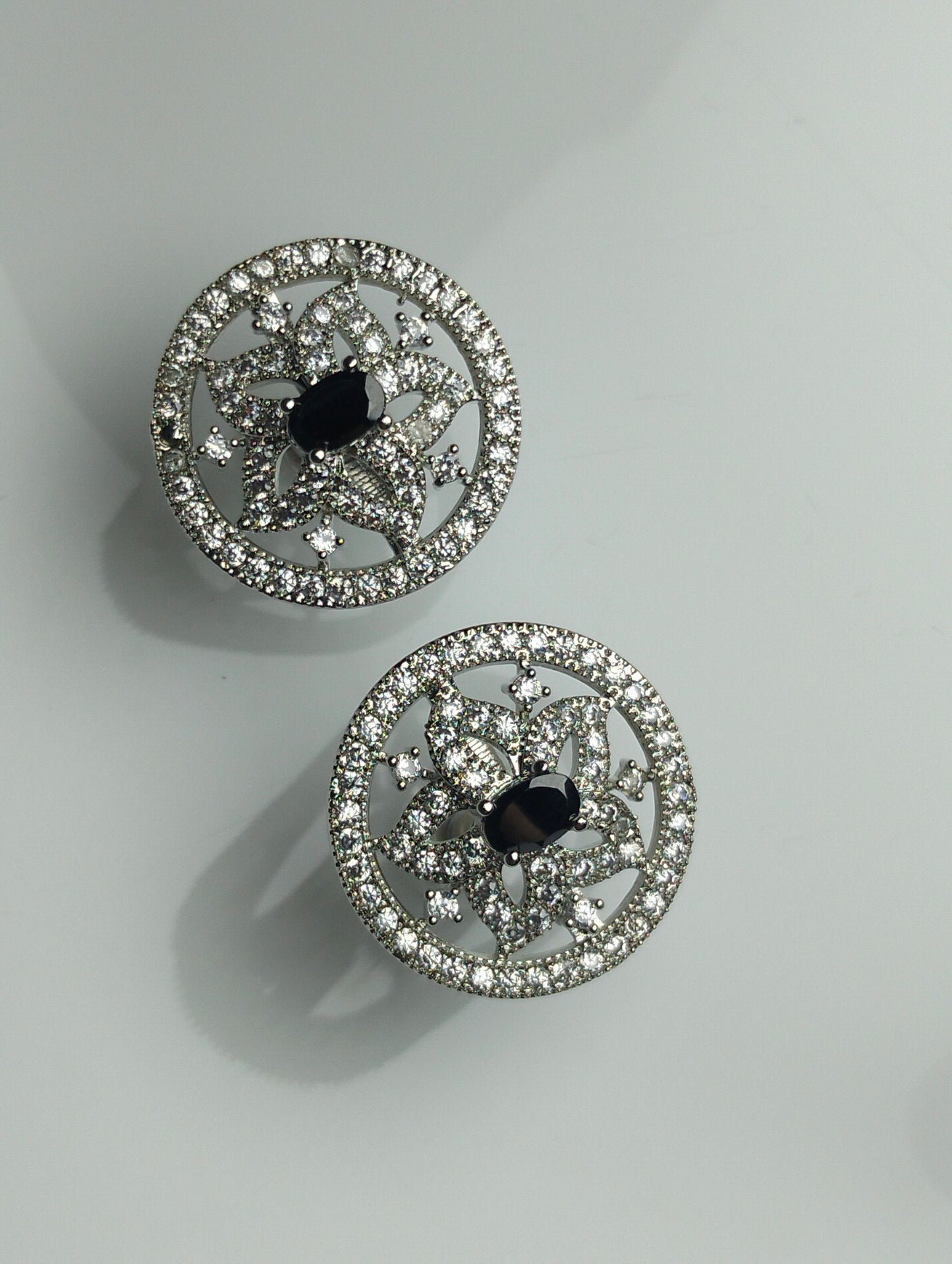 Black stone stud