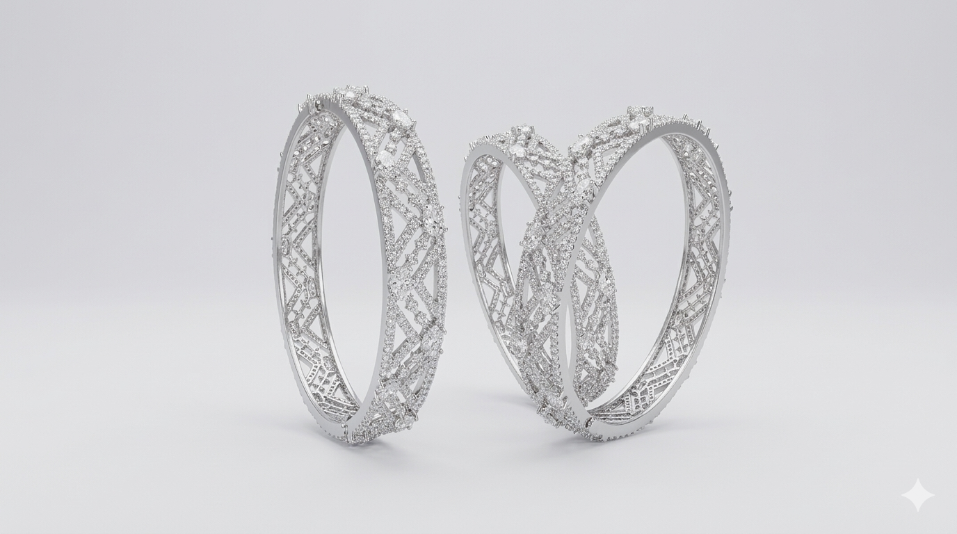 One carat Statement diamond look Bangel