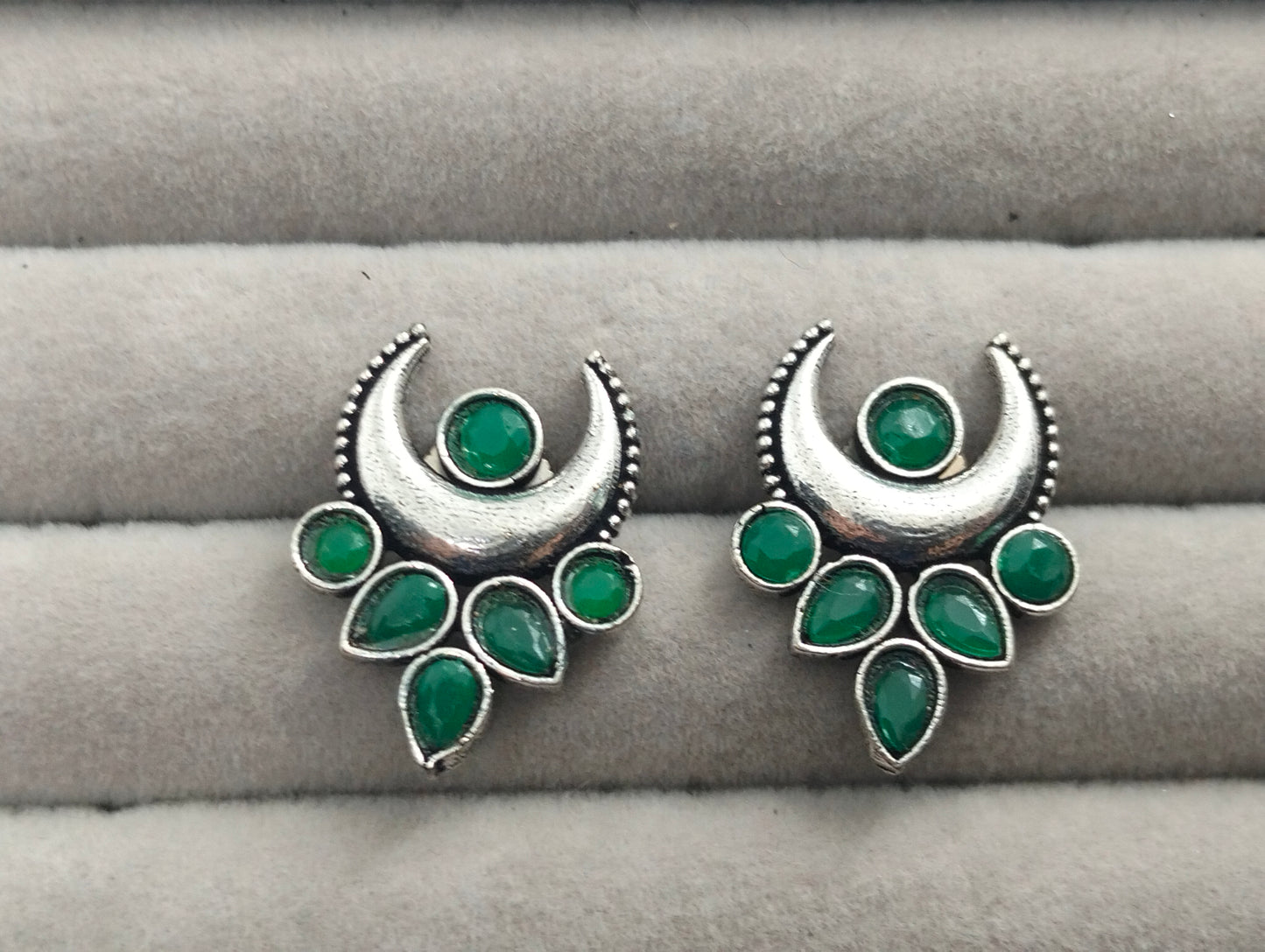 Oxidized handmade brass Stud