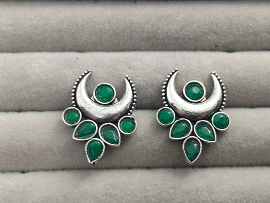 Oxidized handmade brass Stud