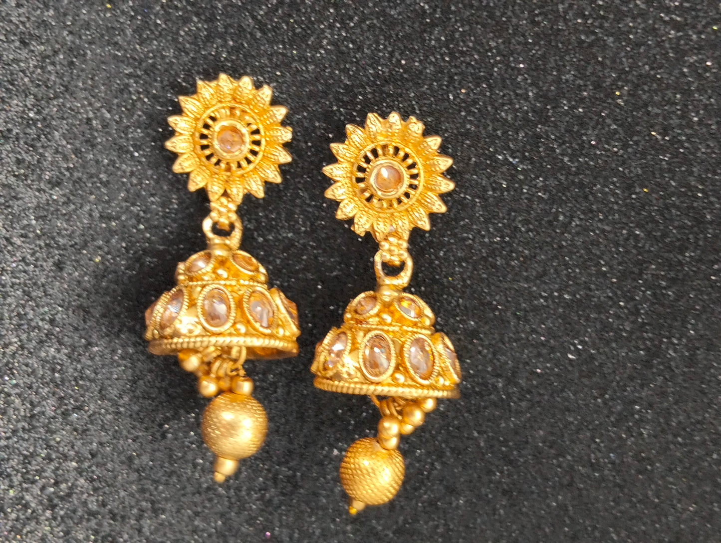 Indian golden jhumki's