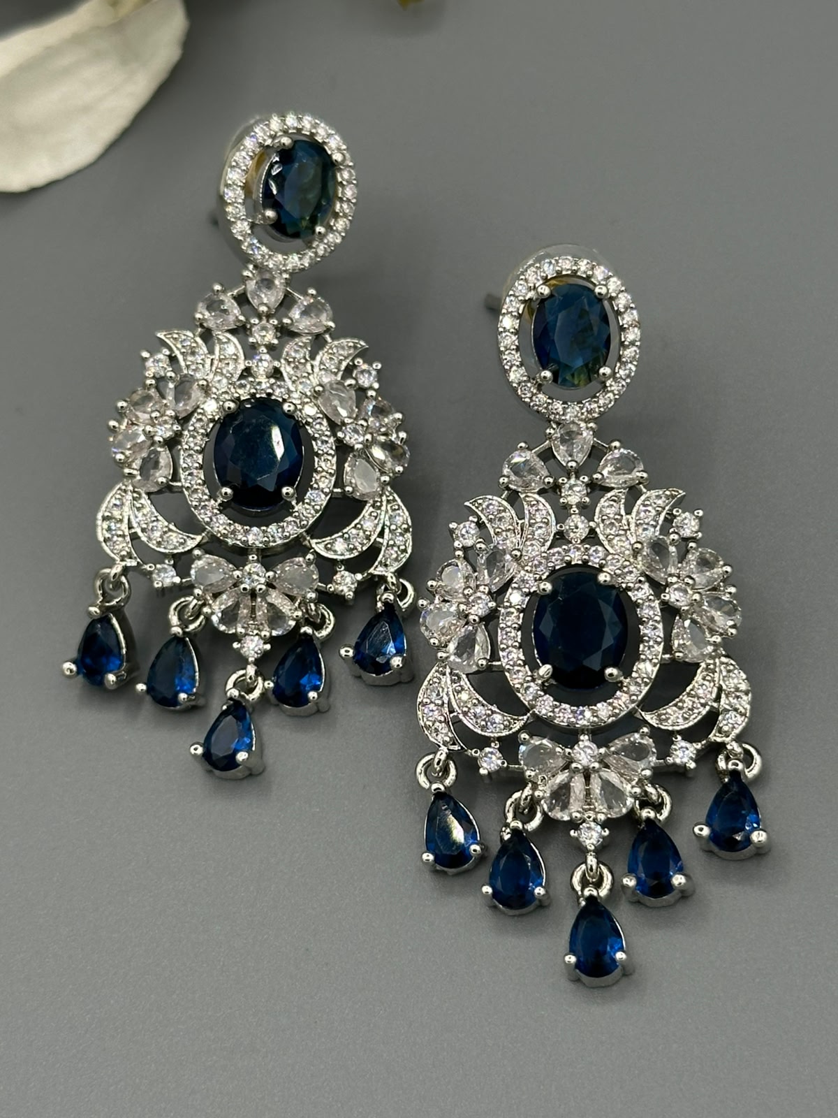 Blue Sapphire Statement Earing