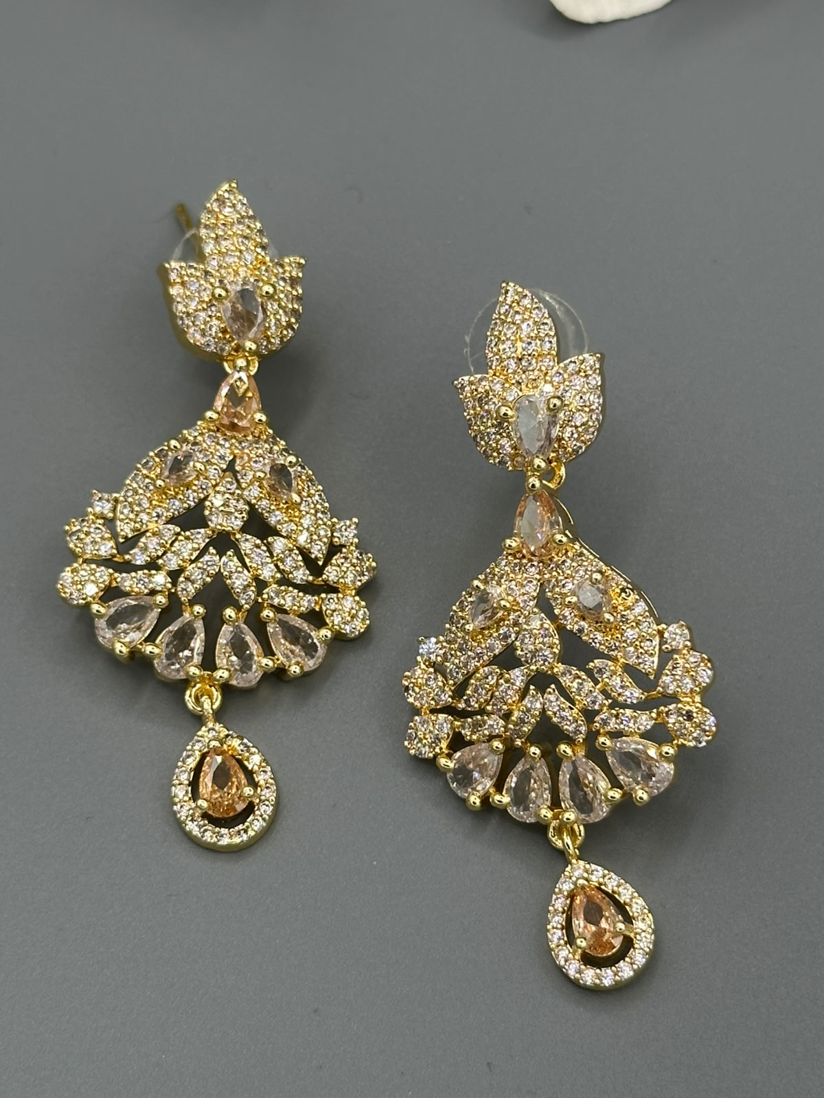 Gold Plated One Carat Earring