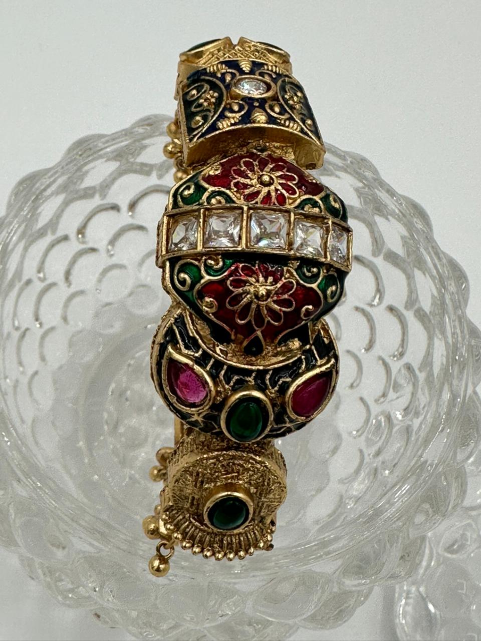Indian Rajwari bangel with multi stones