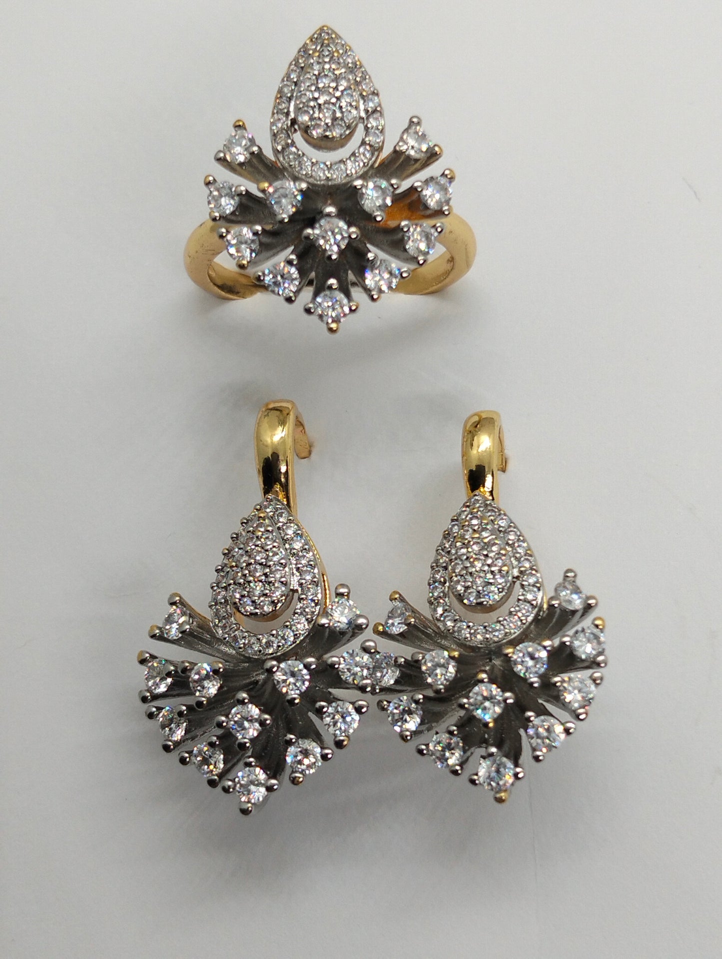 Two toned Set with Cubic Zircon