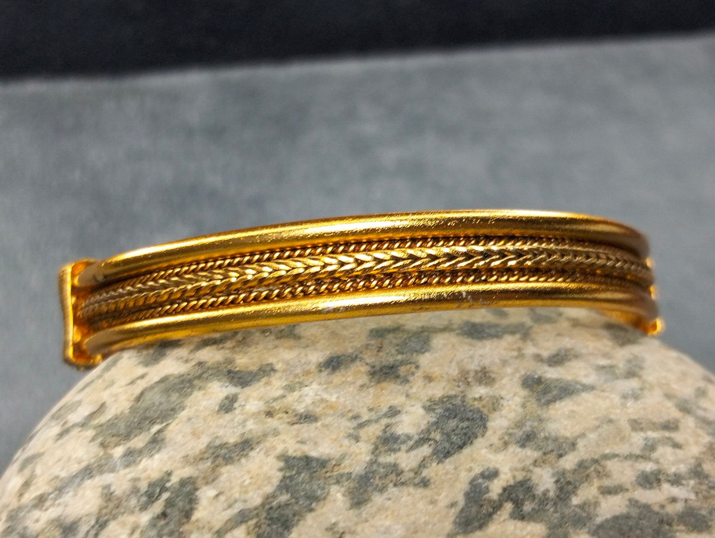 Gold plated openable bangel