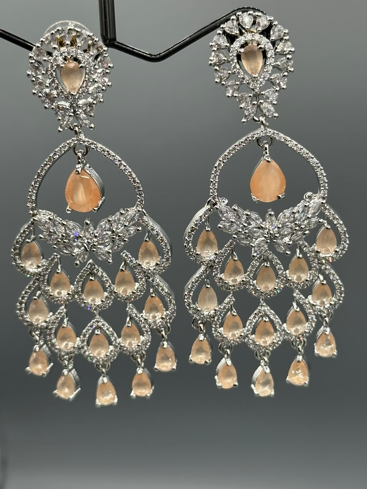 Peach stones Statement Earing