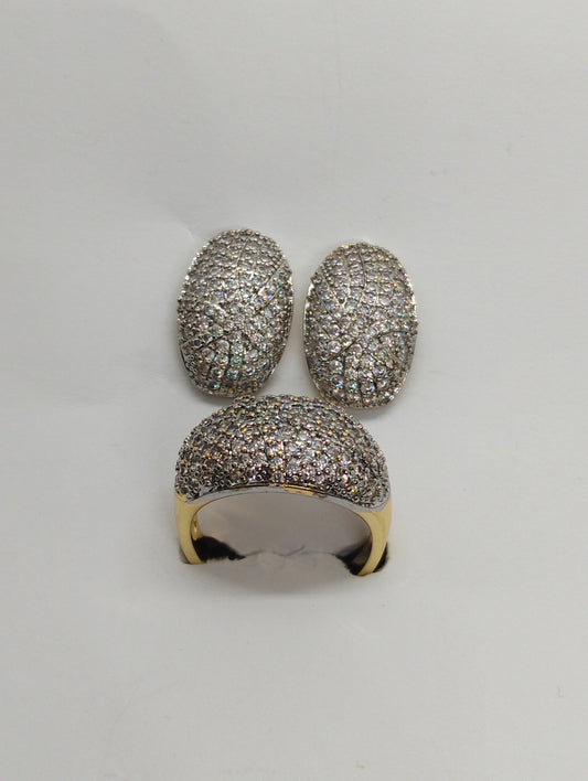 Two toned Set with Cubic Zirconia