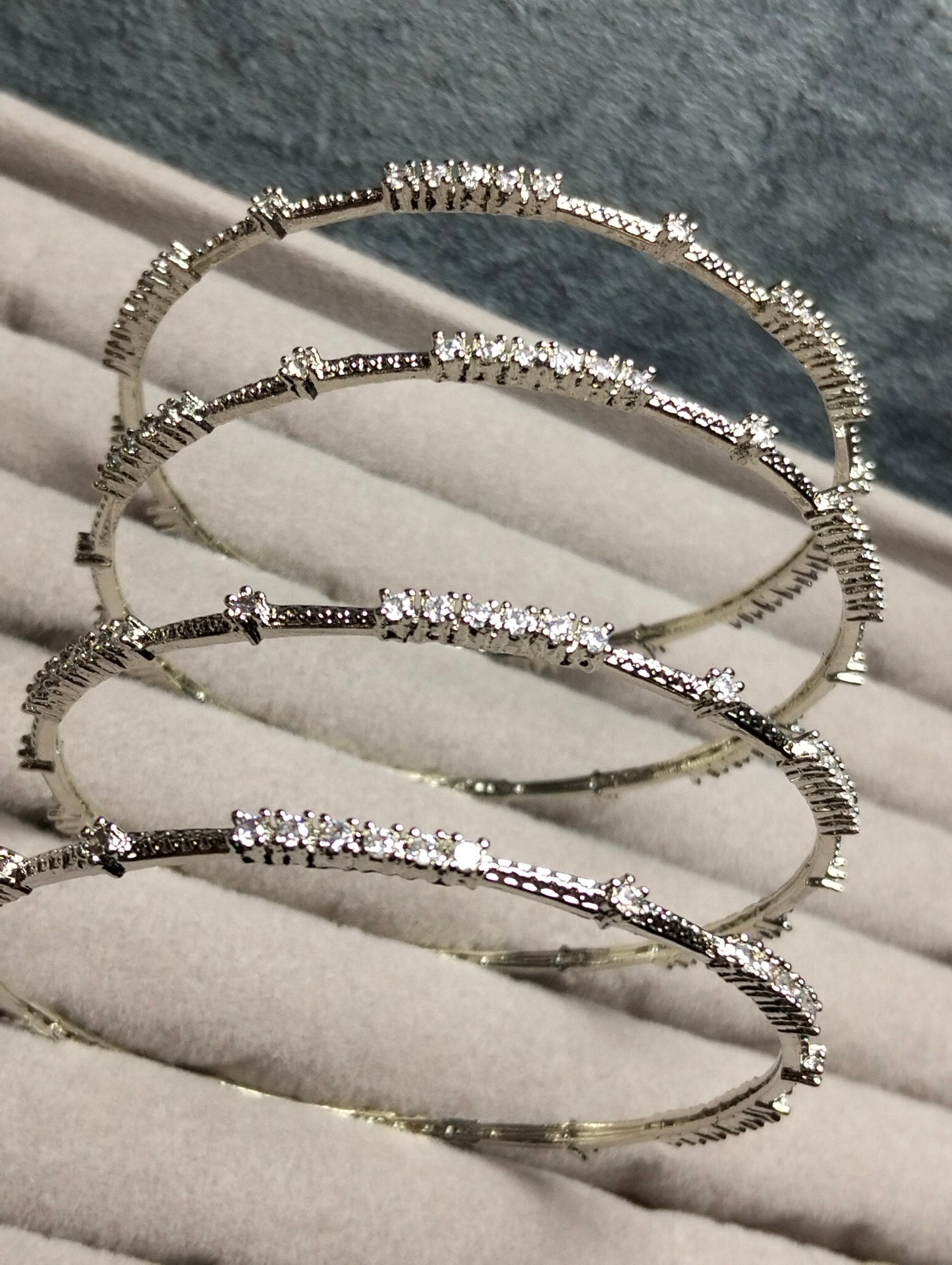 Trendy kangania silver rhodium plated with semi precious stones