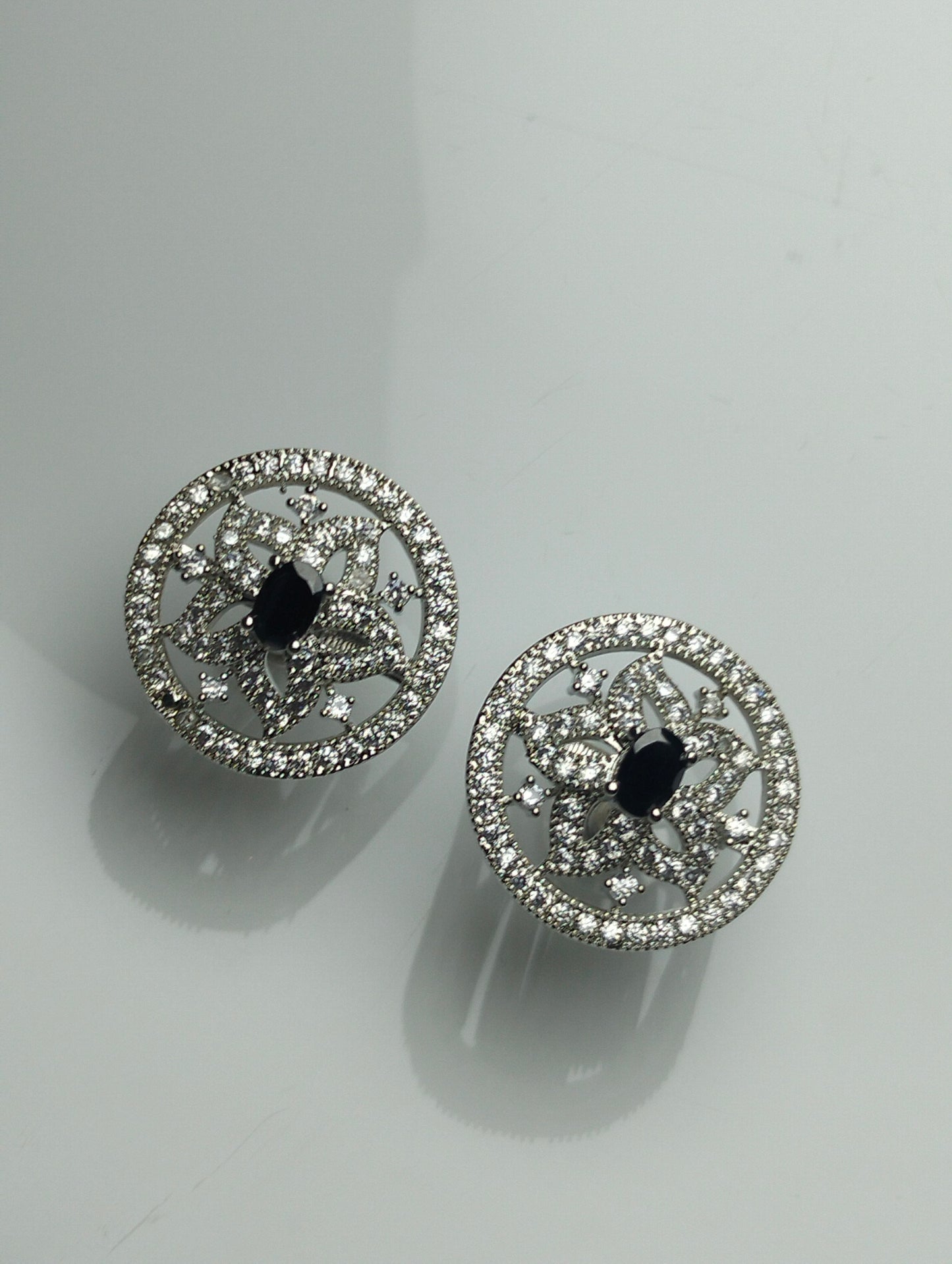 Black stone stud