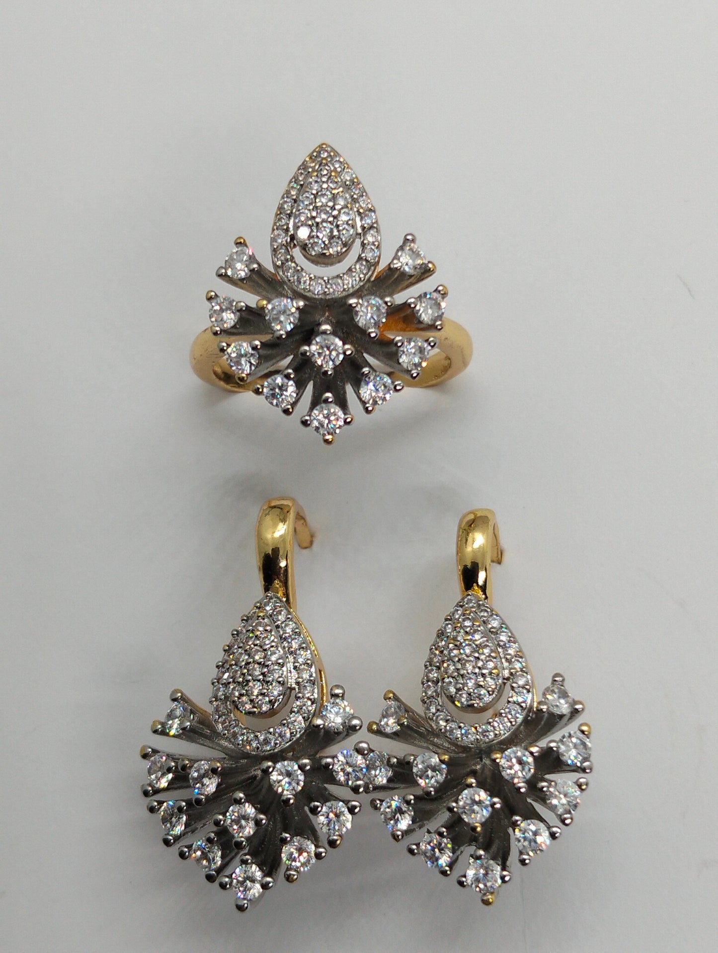 Two toned Set with Cubic Zircon