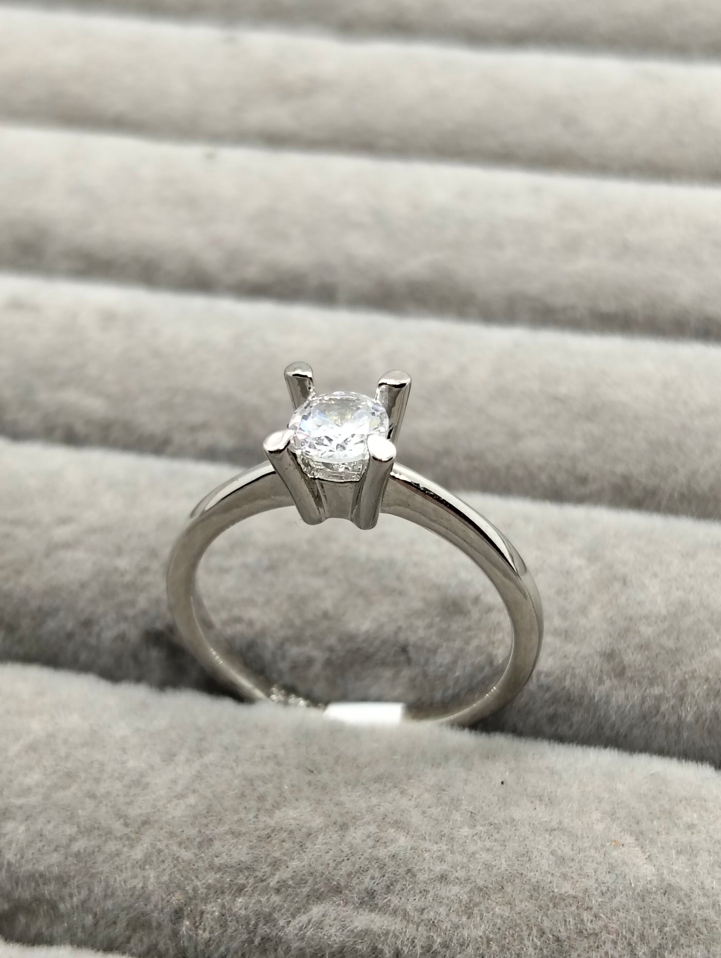 Silver rhodium plated ring