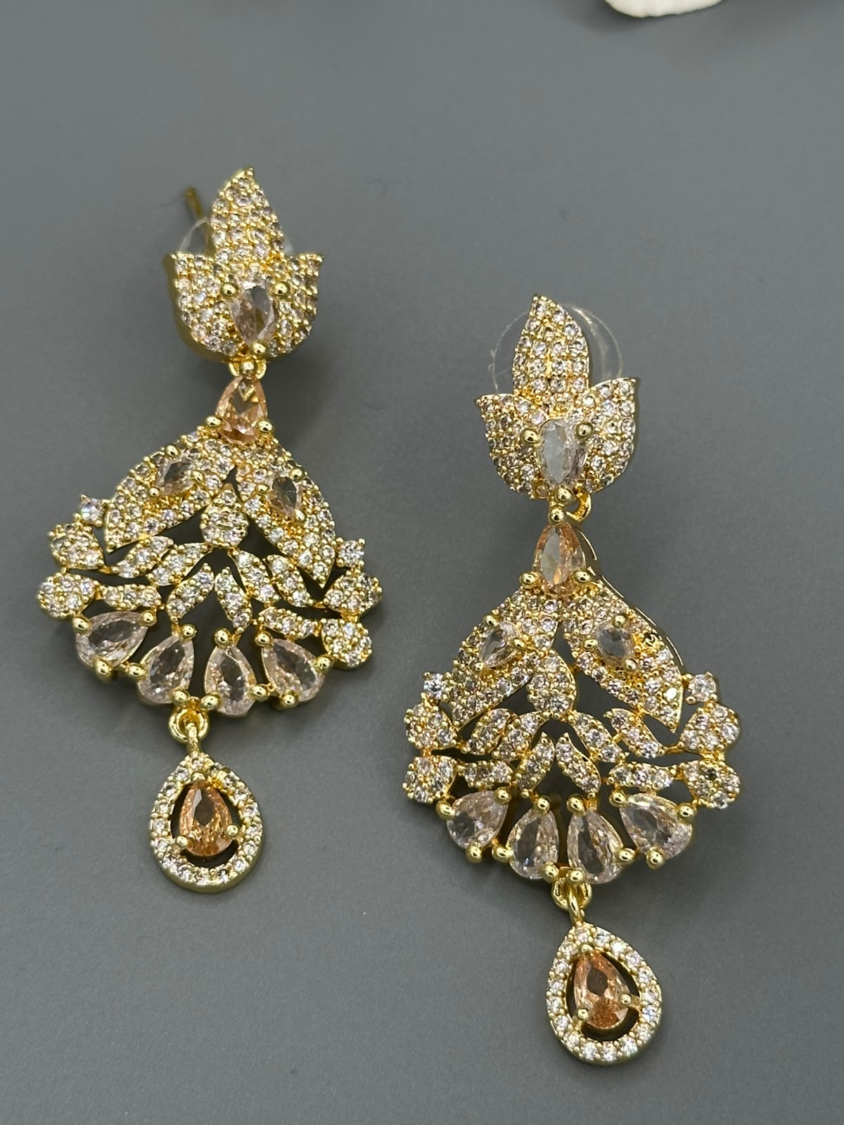 Gold Plated One Carat Earring