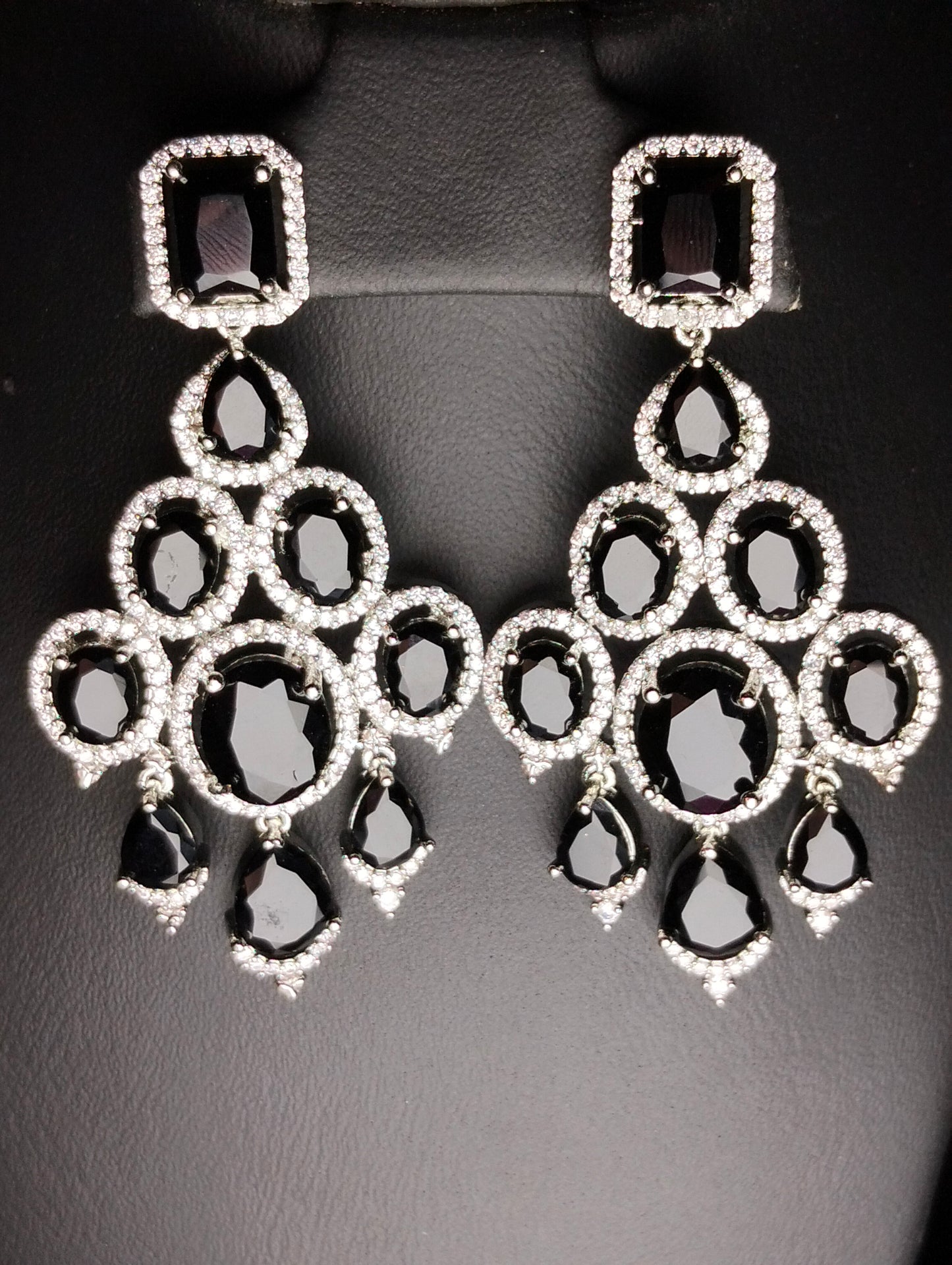 The Show Stopper|One Carat Statement Earrings with semi precious stones