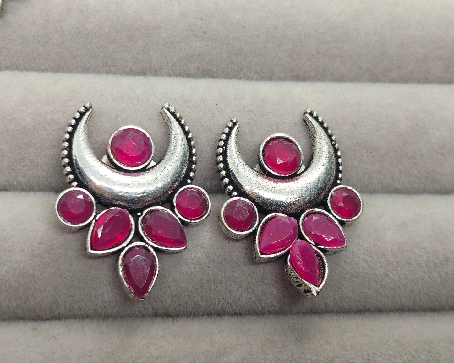 Oxidized handmade brass Stud