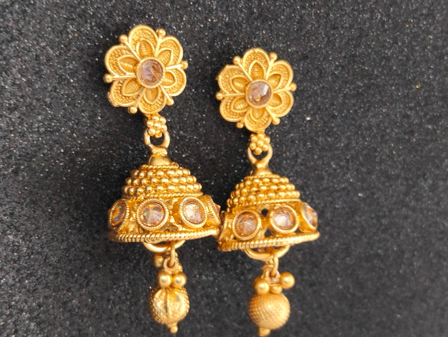 Indian gold plated jhumki's