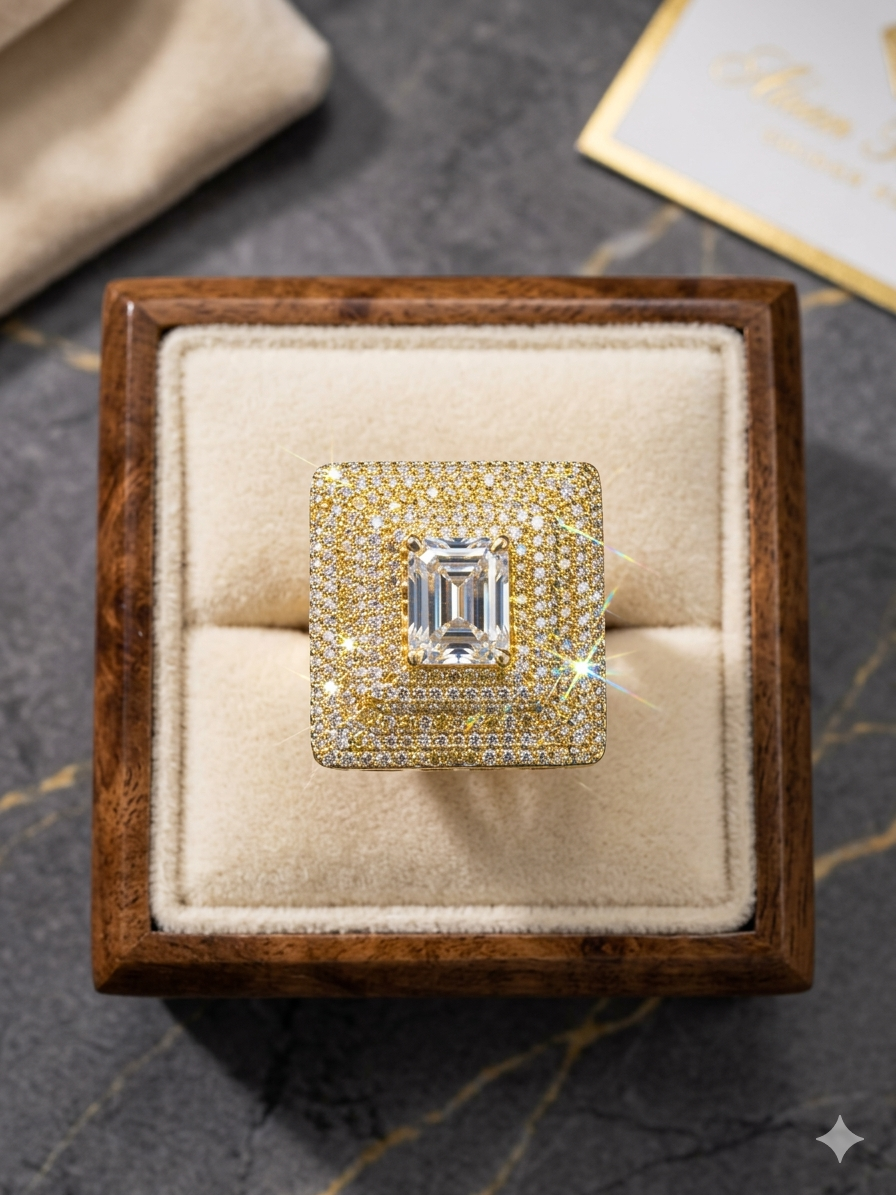 Timeless 1 Carat Cubic Zircon Silver Rhodium Ring