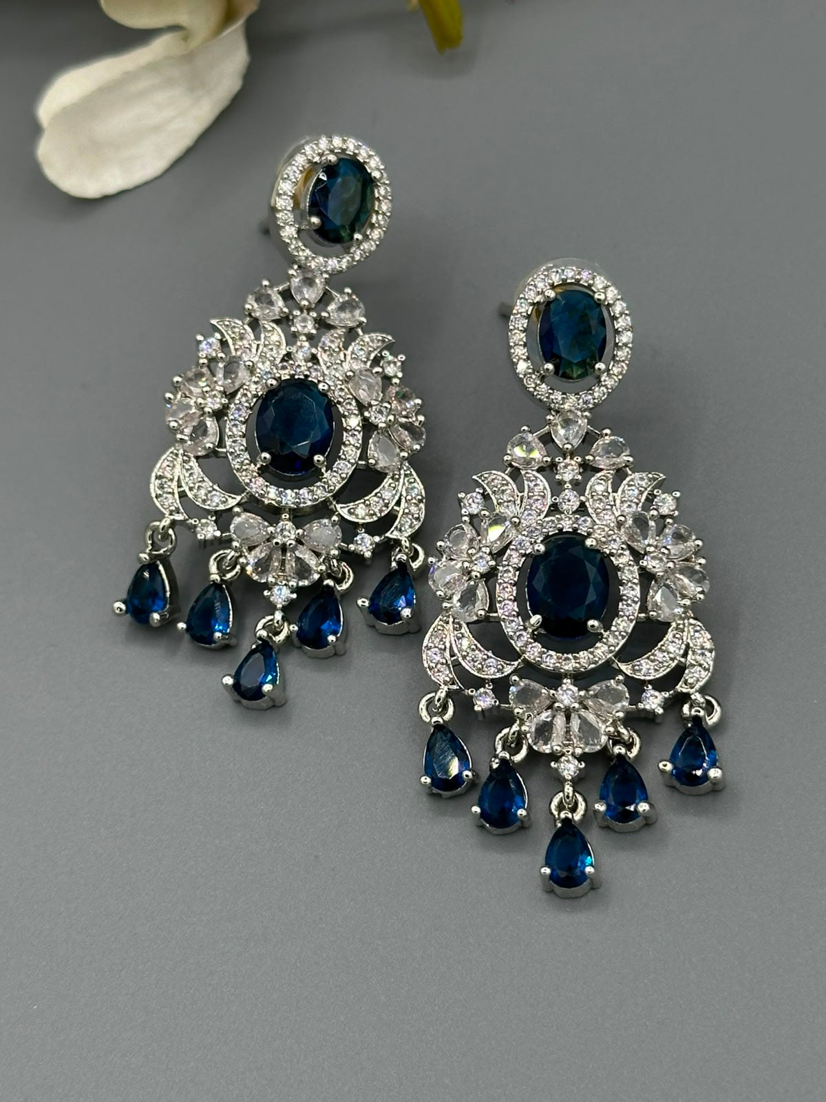 Blue Sapphire Statement Earing