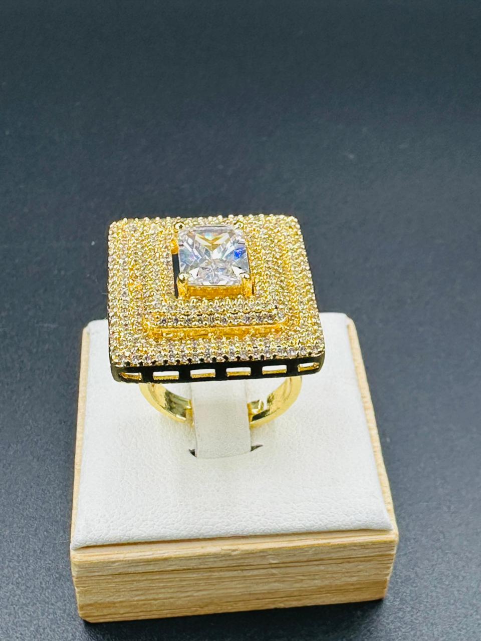 Timeless 1 Carat Cubic Zircon Silver Rhodium Ring